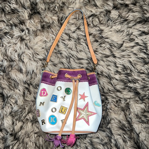 Dooney & Bourke Handbags - Classic White Dooney and Bourke Alphabet Charm Bucket Bag